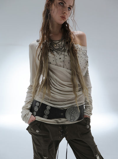 Pocket Layered Skirt Pants DOU0126