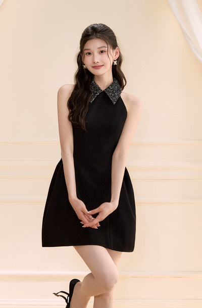 Sleeveless A-line Puffy Dress OSH0149