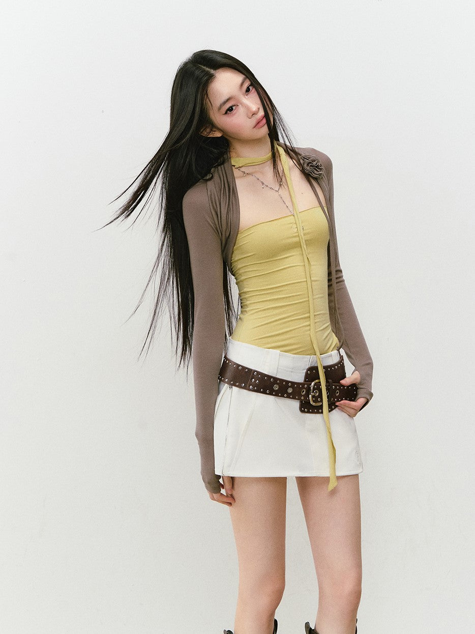 Flower Slim Fit Long-sleeved Cardigan VIA0334