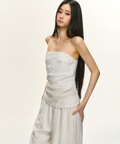 White Tube Top/Wrapped Pants ANA0067