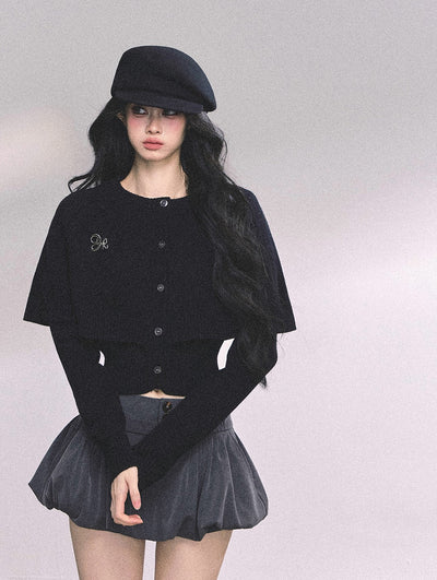 Long-sleeved Cable Cloak Sweater DIA0645