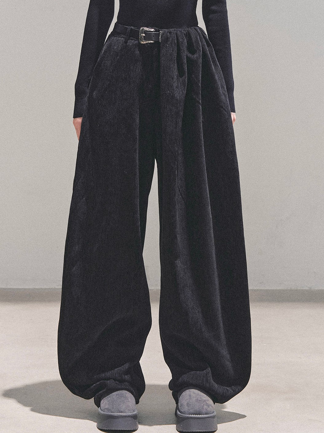 Loose Wide-Leg Belt Pants DIA0716