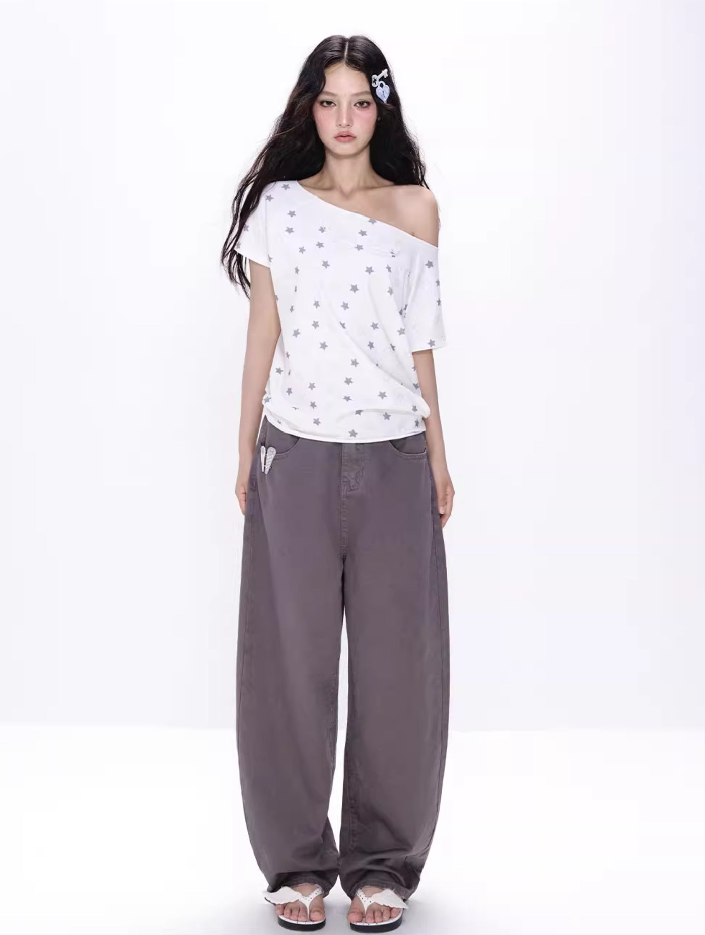 Grey Casual Scimitar Jeans NEC0219