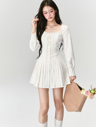 Puff Sleeve Lace Princess Dress FRA0428