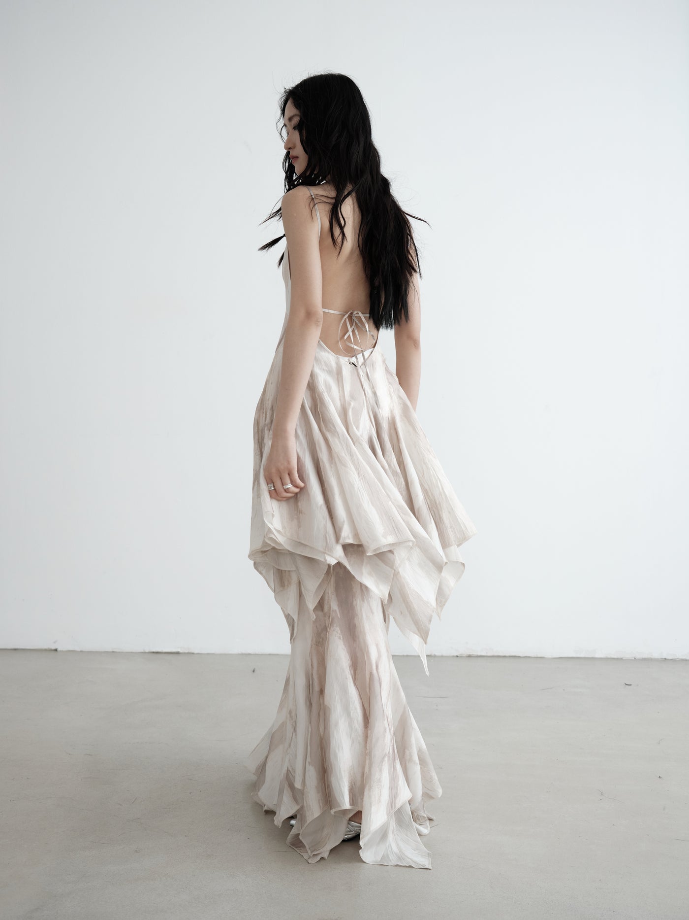 Mermaid Fairy Style Irregular Flowing Maxi Skirt JNY0134