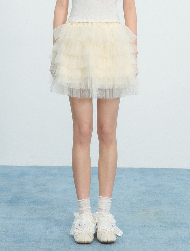 Mesh Lace Cake Puffy Skirt NTO0215
