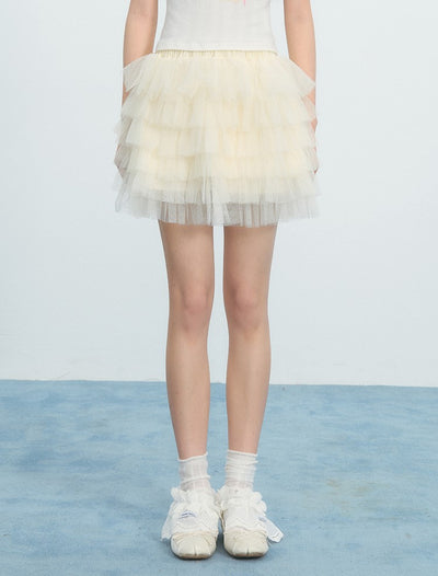 Mesh Lace Cake Puffy Skirt NTO0215