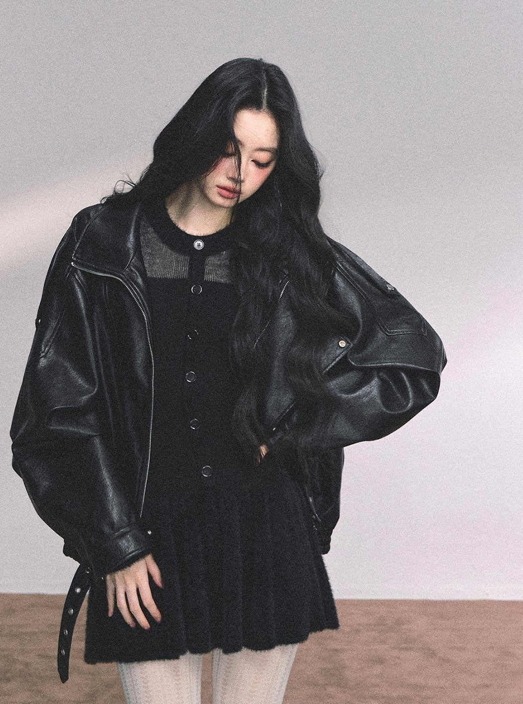 French Long-sleeved Knitted Dress DIA0642