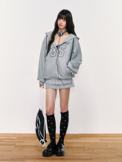 American Digital Print Sweatshirt Jacket WEE0030