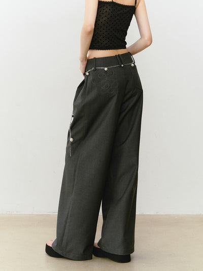 Wide-leg Drape Suit Pants VIA0330