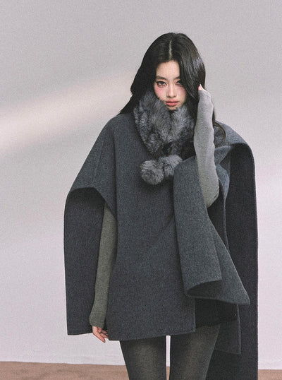 High-end French Luxury Woolen Cloak DIA0636