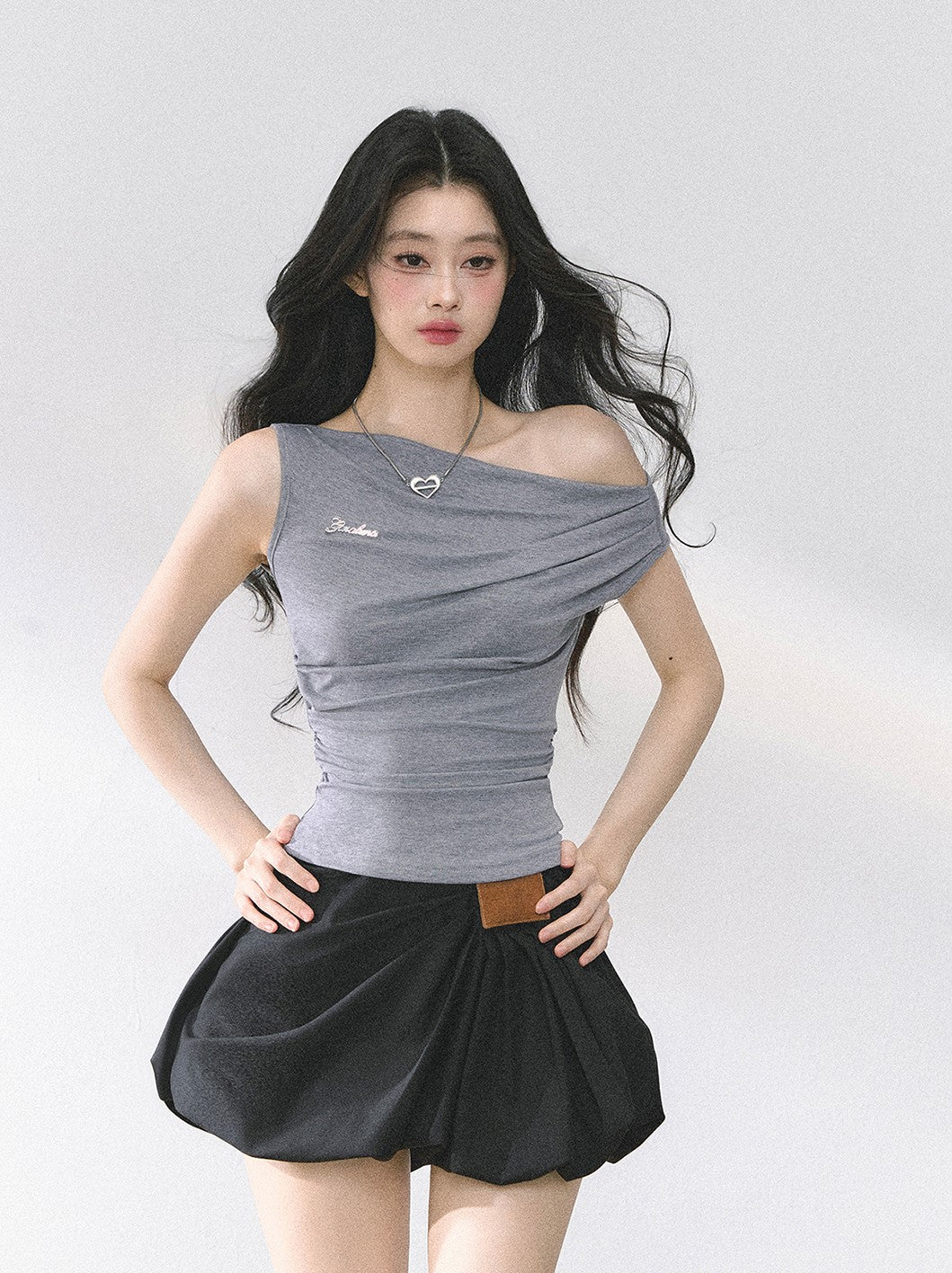 American Style Waist Slim T-shirt DIA0468