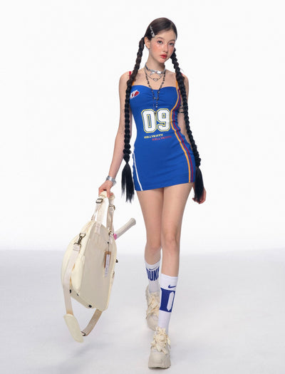 American Sports Style Casual Tight Suspender Dress DIA0188