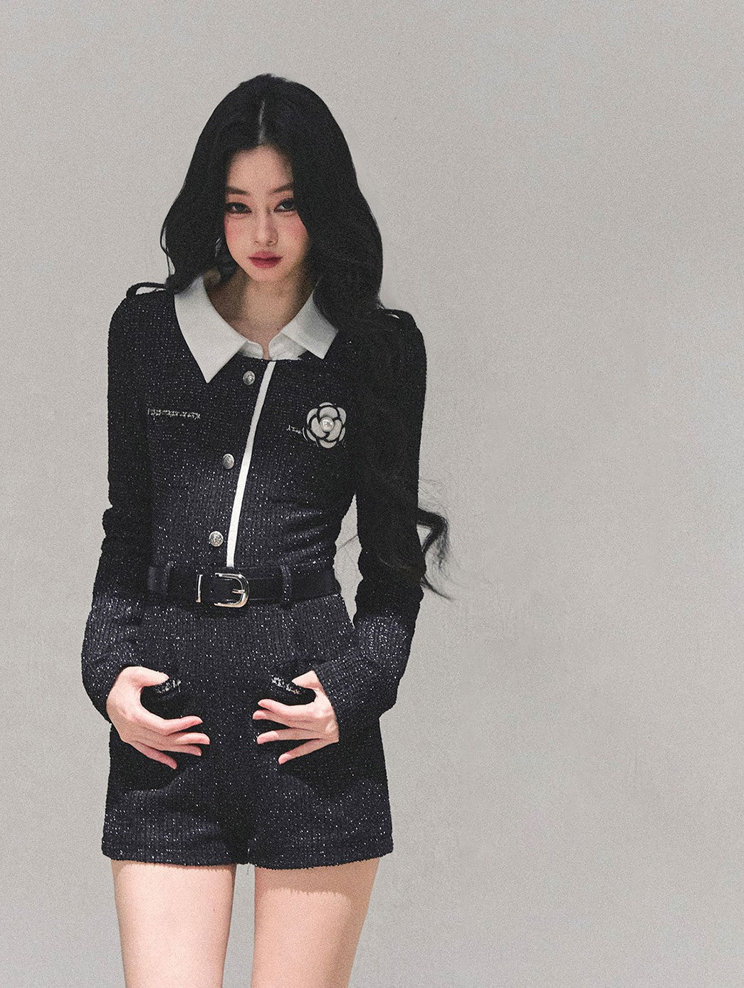 Luxurious Style Flower Decorated Jumpsuit DIA0684