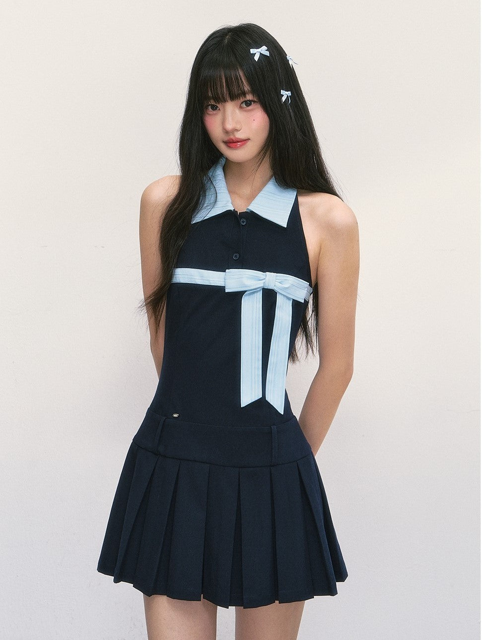 High-grade Sleeveless Bow Dress WEE0002