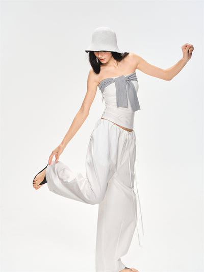 Backless Striped Design Tube Top CUR0223
