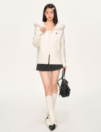 Soft Hooded Knitted Cardigan WEE0061