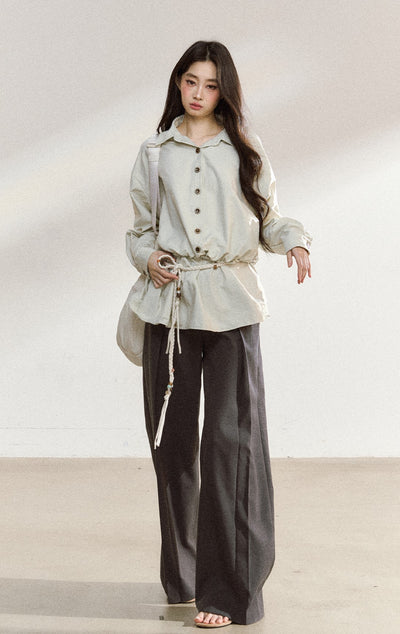 Casual Loose Long-sleeved Shirt./Shorts SHI0223