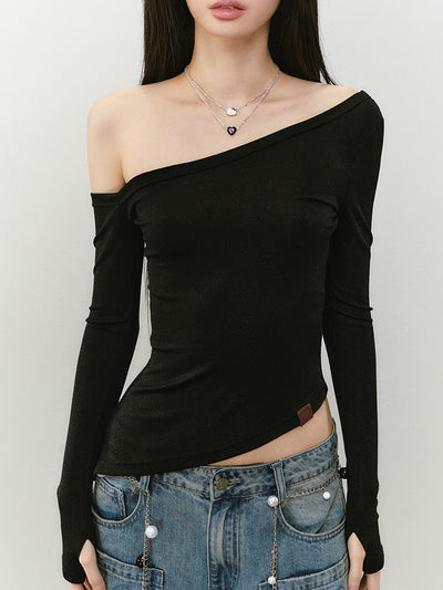One Shoulder Irregular T-shirt VIA0338