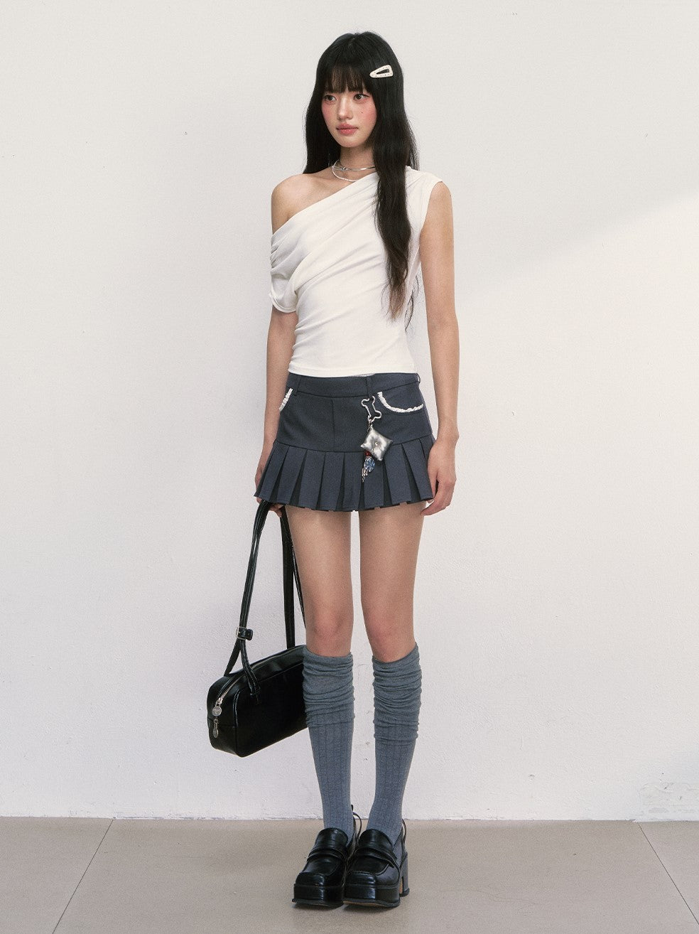 Lace Splicing Pleated Skirt WEE0016