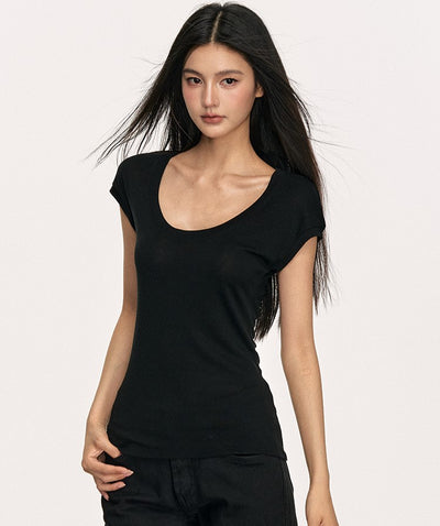 U-neck Short-sleeved T-shirt ANA0043