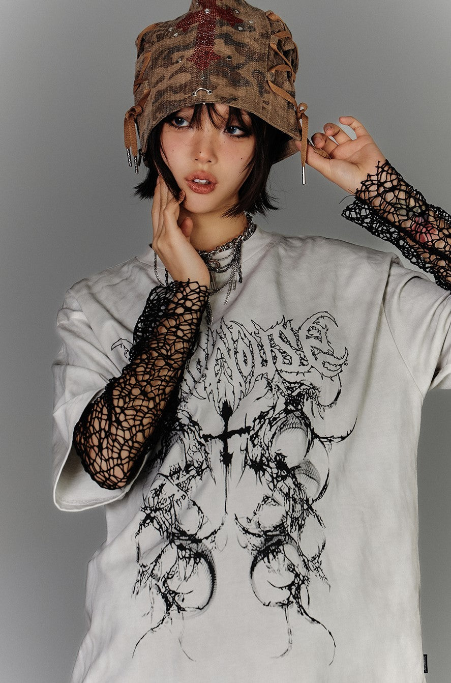 American Punk T-shirt/Fishnet Layer Inner Top KIN0144