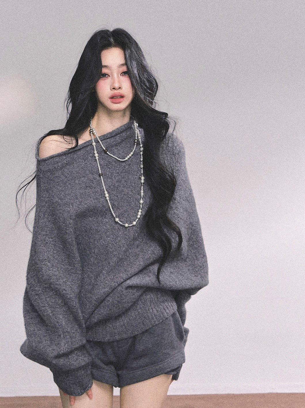 Lazy Style Off-shoulder Sweater DIA0631