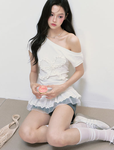 Fake Two-piece Lace Top FRA0406