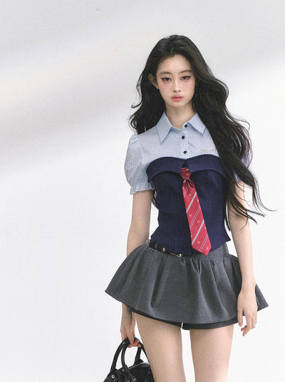 American  Stripes Short Sleeve Shirt DIA0480