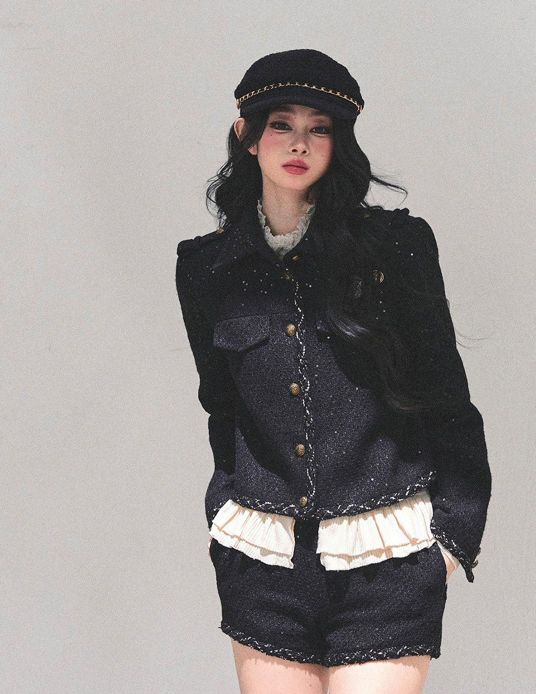 Luxurious Style Suit Jacket/Top/Shorts DIA0676