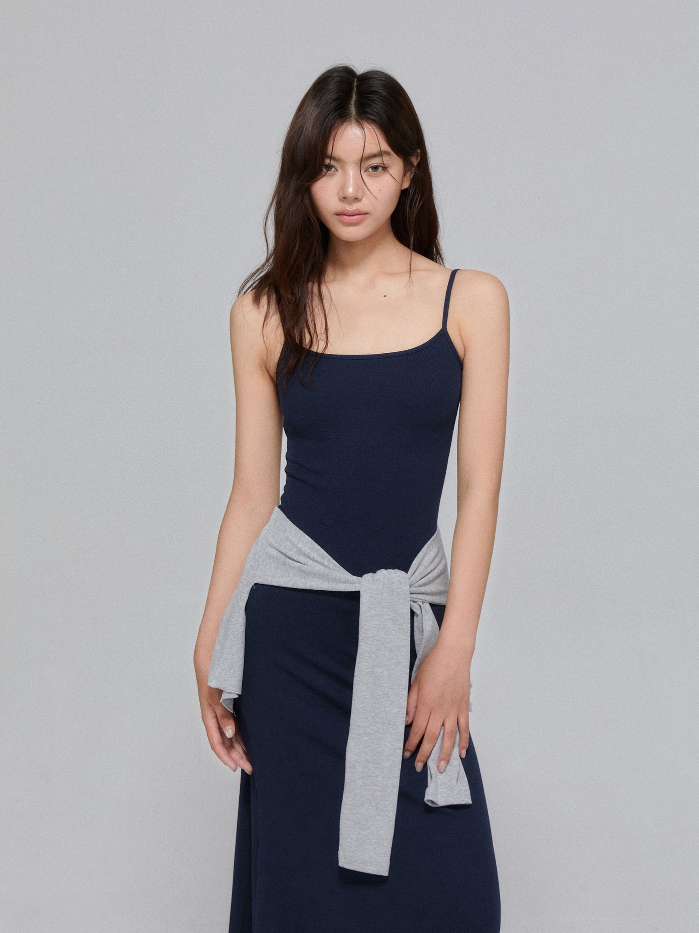 Fake Two-piece Suspender Dress APE0369