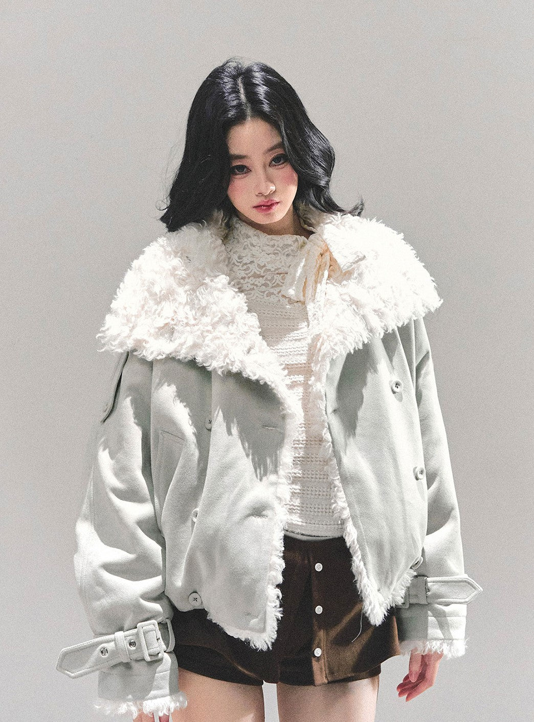 Lambswool Shearling Cold-Proof Coat DIA0666