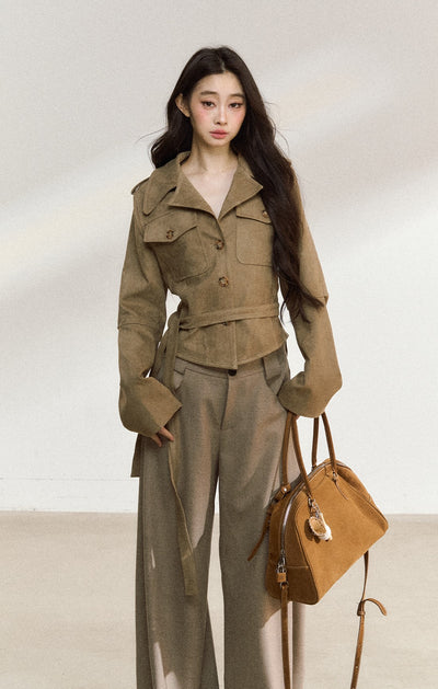 American Retro Suede Short Jacket SHI0224