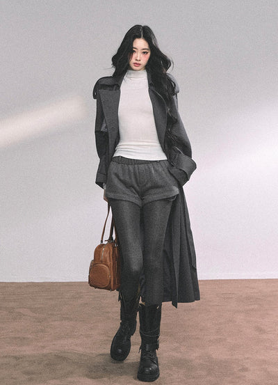 Hepburn Style Suit Mid-length Coat DIA0649