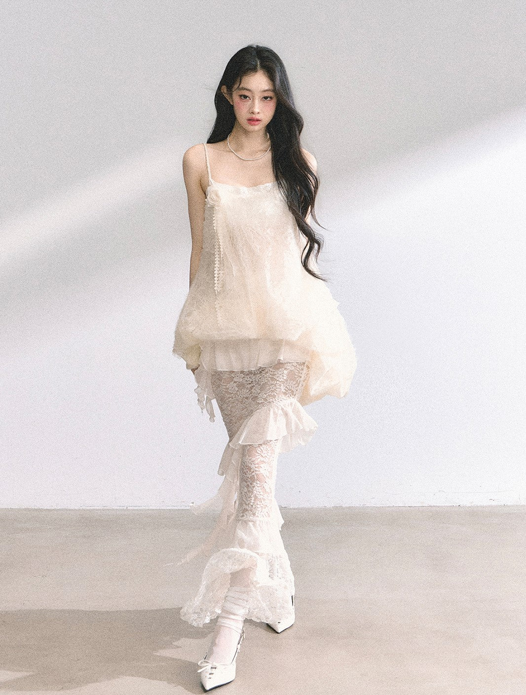 High-grade Top/Lace Long Skirt DIA0444