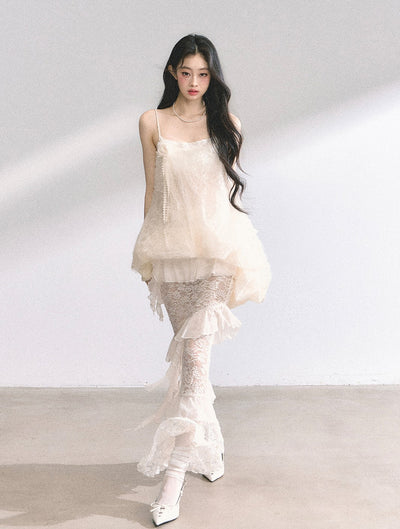 High-grade Top/Lace Long Skirt DIA0444