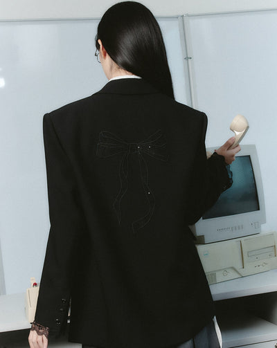 College Style Embroidery Suit Jacket FRA0202