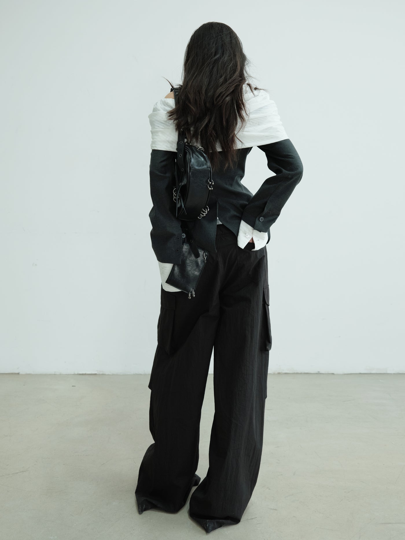 Off-shoulder Fake Two-piece Suit Jacket JNY0218