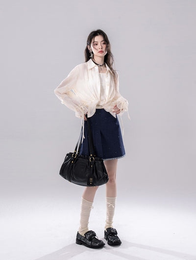 Cloud Yarn Embroidered Shirt COT0248