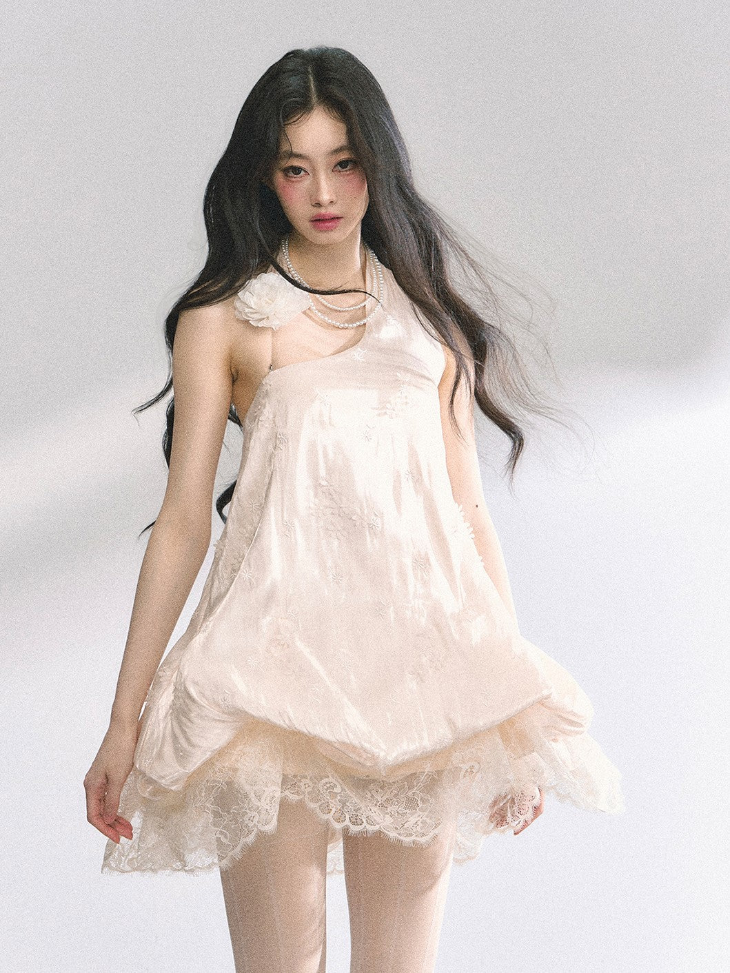 High-end Lace Floral Dress DIA0447