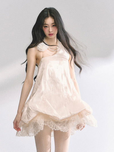High-end Lace Floral Dress DIA0447