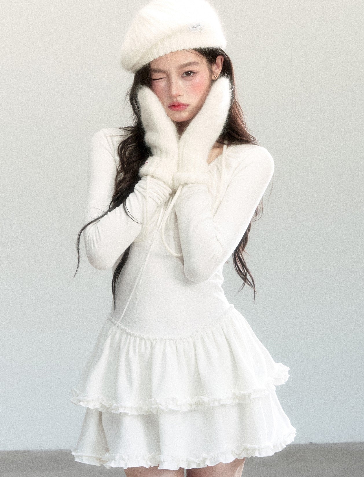 Ballet Style V-Neck Cake Dress FRA0445