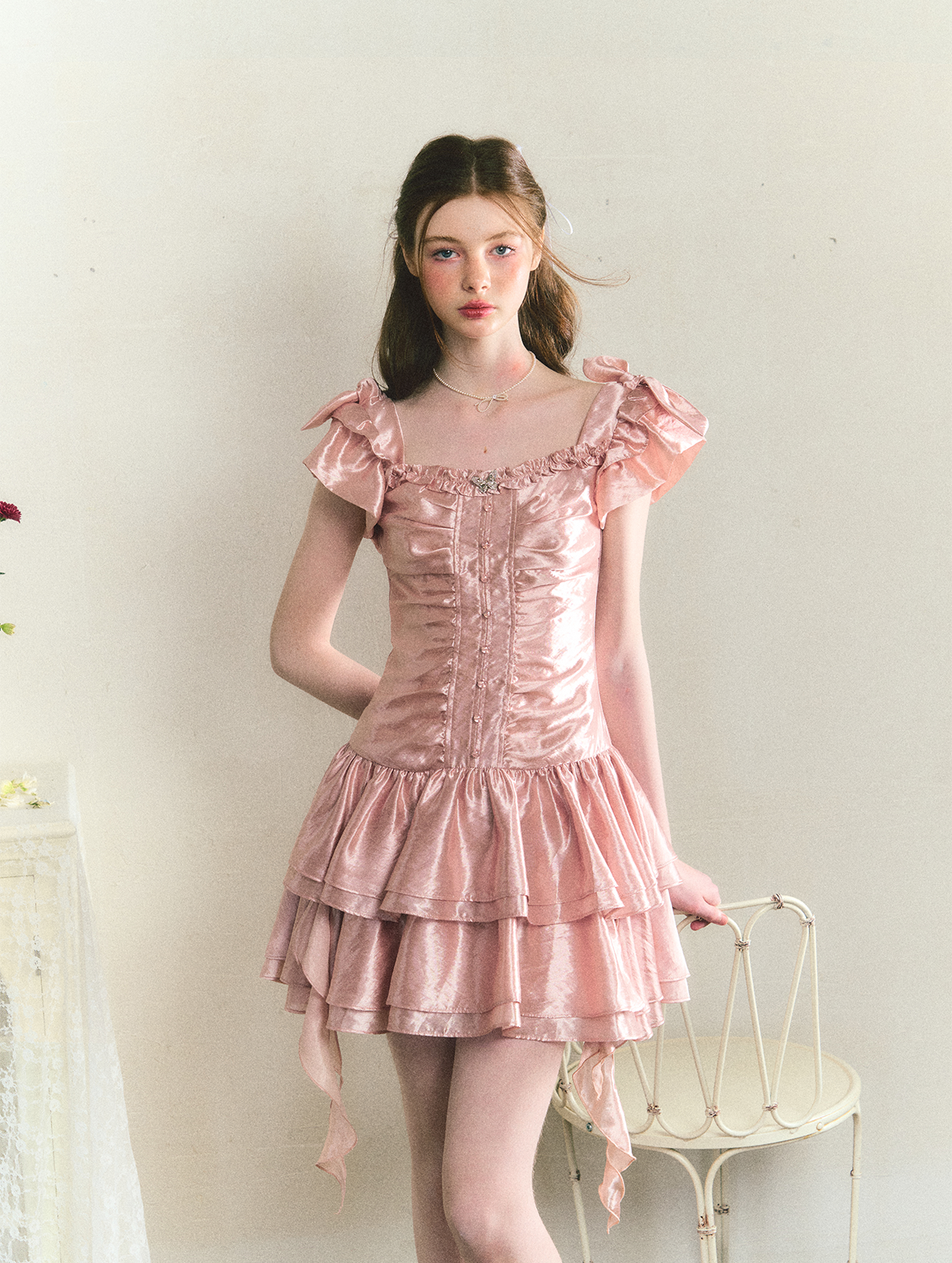 Cake Pleated Pink Tutu Dress SUN0073