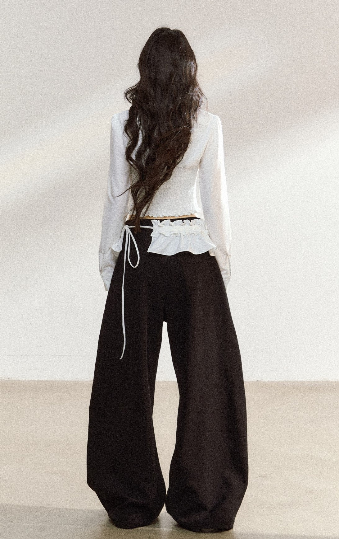 White Bow Lace Shirt/Pants SHI0210