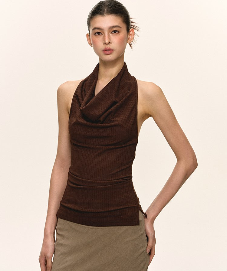 Swing Collar Halter Neck Backless Top ANA0042