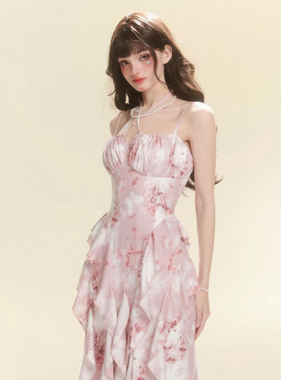 Blossom Pink Halter Neck Dress DIA0103