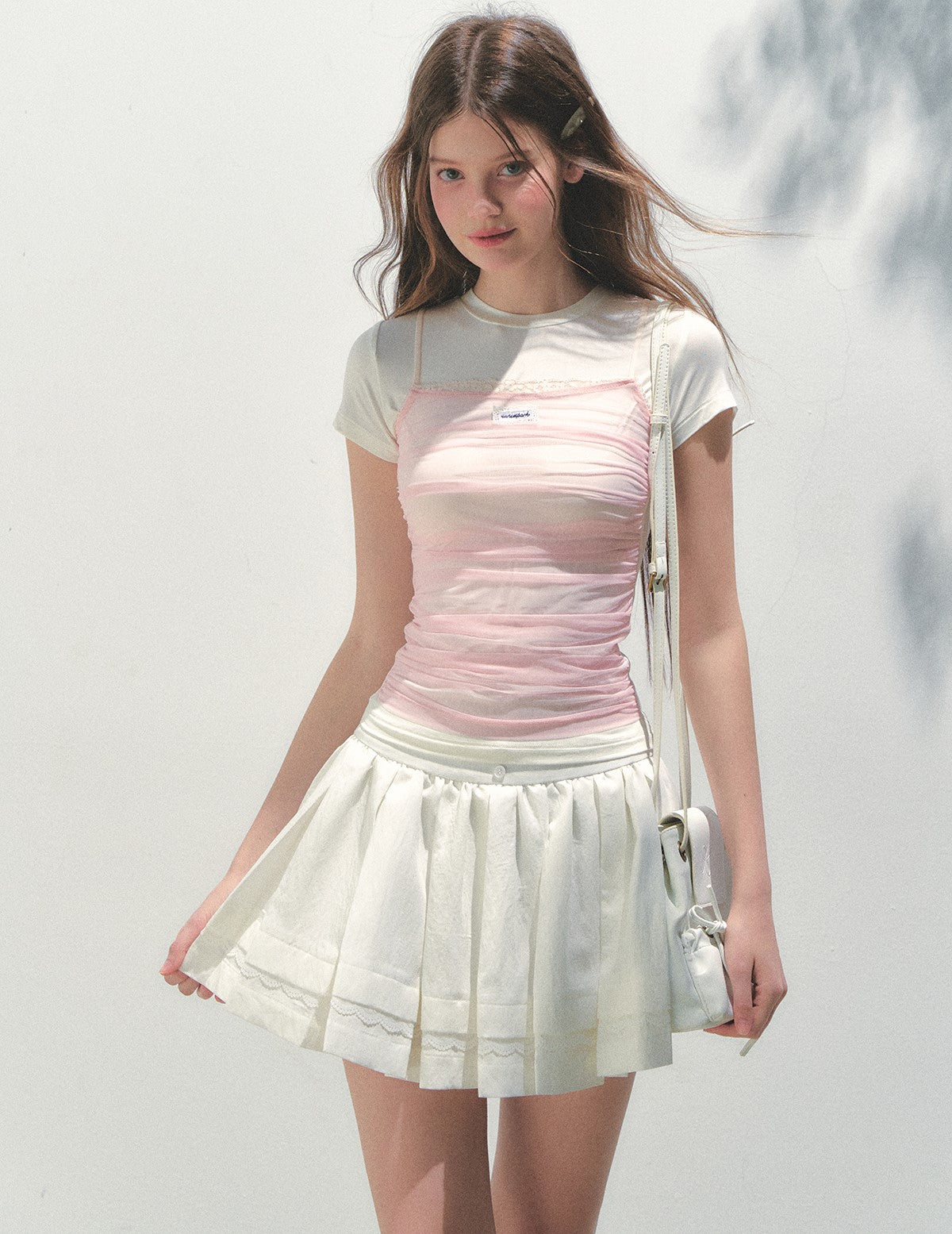 Tucker Lace Pleated Skirt SUN0162