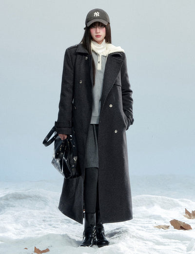 Retro Classic Lapel Long Coat FRA0472