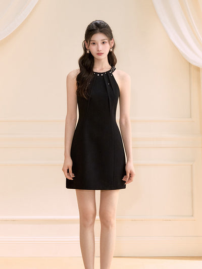 Halter Neck A-line Dress OSH0123