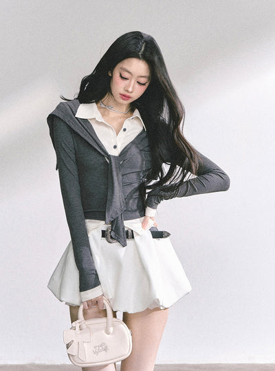Fake Two-piece Short Polo Shirt DIA0541